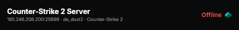 Counter-Strike 2 Server live status badge