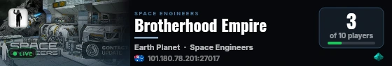 Brotherhood Empire live status badge