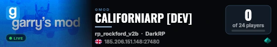 Garry's Mod server by mTxServ.com live status badge