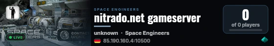 nitrado.net gameserver live status badge