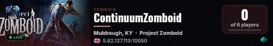 ContinuumZomboid live status badge