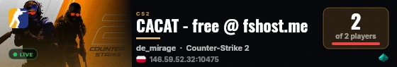 CACAT - free @ fshost.me live status badge