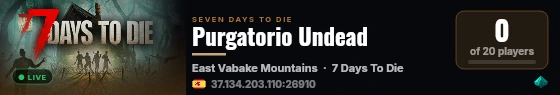 Purgatorio Undead live status badge