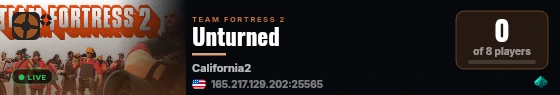Unturned live status badge