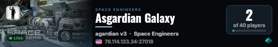 Asgardian Galaxy live status badge
