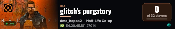 glitch's purgatory live status badge