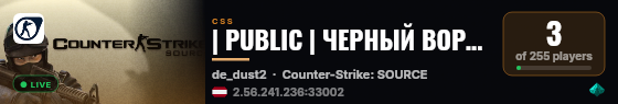 | PUBLIC | ЧЕРНЫЙ ВОРОН DUST2 live status badge