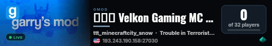🌟★▶ Velkon Gaming MC PRIME | 4X GUNSMITH live status badge