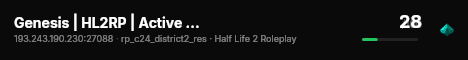 Genesis | HL2RP | Active Development live status badge