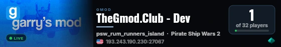 TheGmod.Club - Dev live status badge