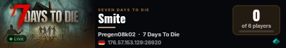 Smite live status badge