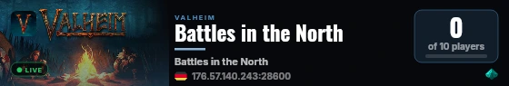 Battles in the North live status badge