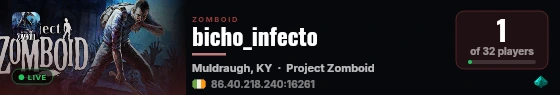bicho_infecto live status badge