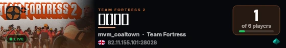 [][][][] live status badge