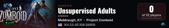 Unsupervised Adults live status badge