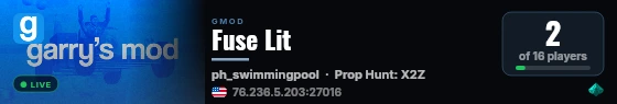 Fuse Lit live status badge