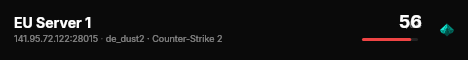 EU Server 1 live status badge