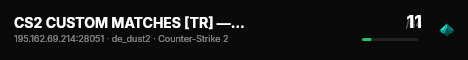 CS2 CUSTOM MATCHES [TR] — CYBERSHOKE.NET live status badge