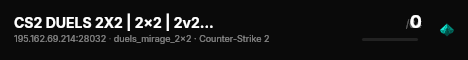 CS2 DUELS 2X2 | 2x2 | 2v2 #50 [TR] — CYBERSHOKE.NET (ONLY MIR live status badge