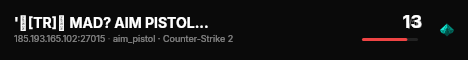 '☪️[TR]☪️ MAD? AIM PISTOL│Custom Silahlar│!market live status badge