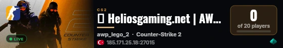 ☪︎ Heliosgaming.net | AWP | Ödüllü TopTime | .gg/hga live status badge