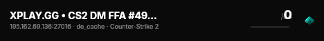 XPLAY.GG • CS2 DM FFA #49 • [TR] live status badge