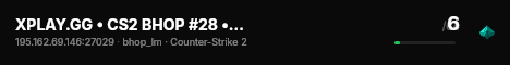 XPLAY.GG • CS2 BHOP #28 • [TR] live status badge