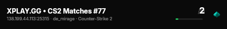 XPLAY.GG • CS2 Matches #77 live status badge