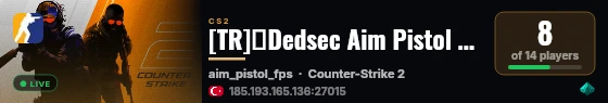 [TR]☪️Dedsec Aim Pistol Topluluğu KÜFÜR SERBEST gg/dedse live status badge
