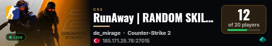 RunAway | RANDOM SKILLS | PRO/FUN | runawaytr.com live status badge