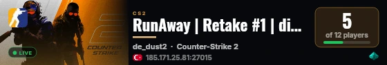 RunAway | Retake #1 | discord.gg/runaway [TR] live status badge
