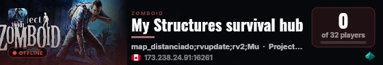 My Structures survival hub live status badge
