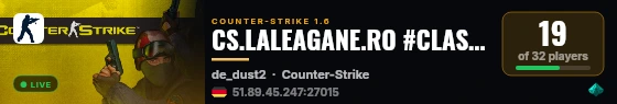 CS.LALEAGANE.RO #CLASSIC live status badge