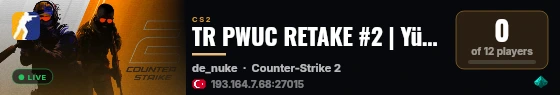 TR PWUC RETAKE #2 | Yüksek Performans | discord.gg/pwuc live status badge