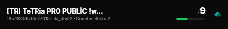 [TR] TeTRia PRO PUBLİC !ws !knife !glove aktif Adminlik için live status badge
