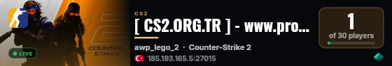 [ CS2.ORG.TR ] - www.prooyun.net live status badge