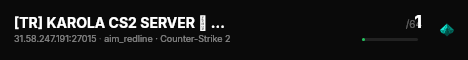 [TR] KAROLA CS2 SERVER ⭐ !ws, !rank live status badge