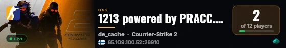 1213 powered by PRACC.COM live status badge