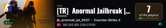[TR]  Anormal Jailbreak | +16 Komutcu Alimi | live status badge