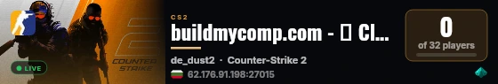 buildmycomp.com - ★ Classic CS2 Casual 32 Slots ★ live status badge