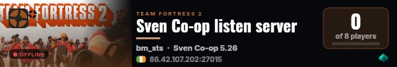 Sven Co-op listen server live status badge