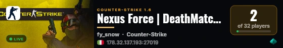 Nexus Force | DeathMatch [VIP] live status badge