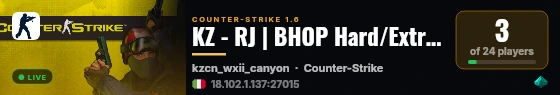 KZ - RJ | BHOP Hard/Extreme live status badge
