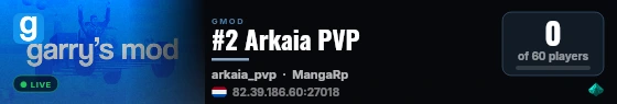 #2 Arkaia PVP live status badge
