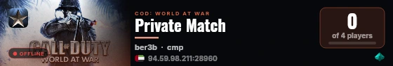 Private Match live status badge