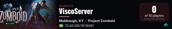 ViscoServer live status badge