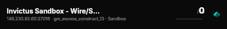 Invictus Sandbox - Wire/SF/PAC - live status badge