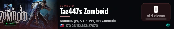 Taz447s Zomboid live status badge