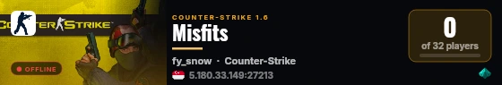 Misfits live status badge