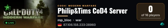 Philip&Tims CoD4 Server live status badge